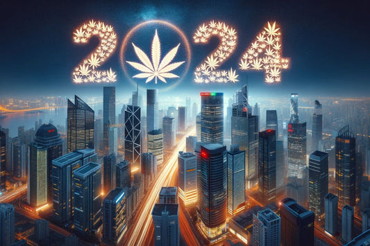 2024 mit Cannabisblatt