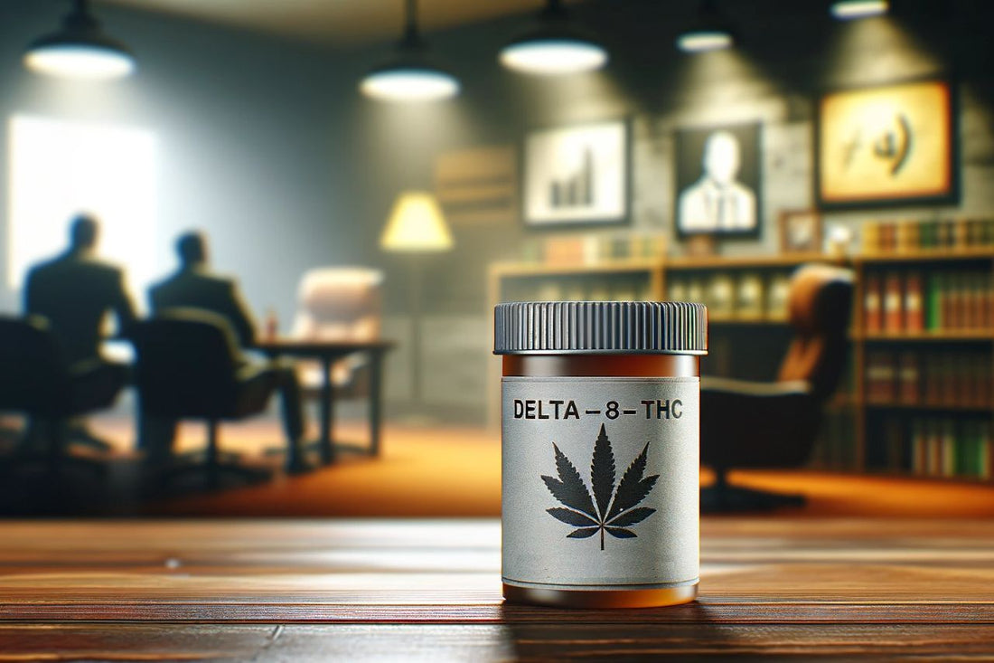 Kleines Behältnis mit Delta-8-THC