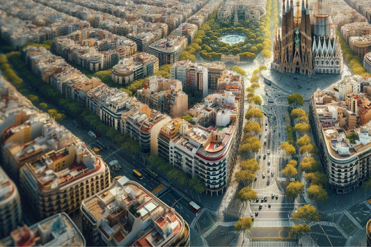 Luftaufnahme von Barcelona Spanien