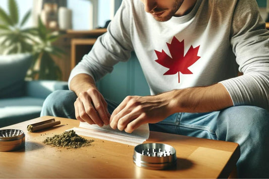 Kanadischer Mann mit einer Cannabis