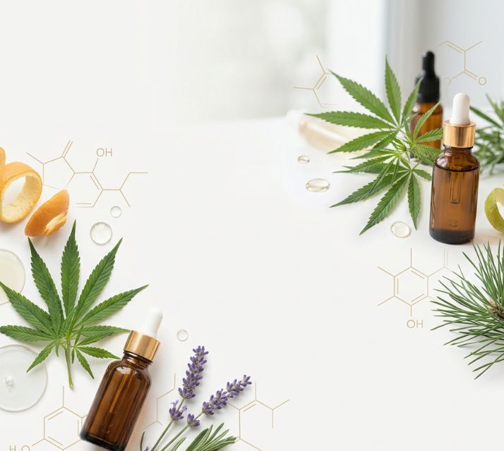 Terpene und aromatische Hanfpflanzenverbindungen